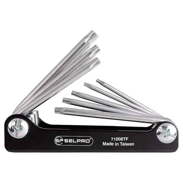 8 Pcs Folding Torx Temperproof Allen-Key set.