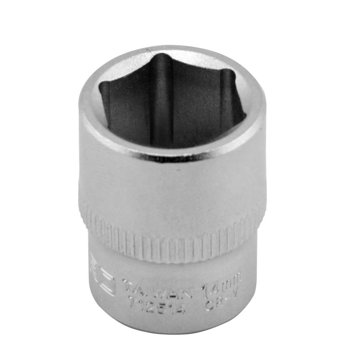 1/4" Dr. Short Chrome Socket 6PT