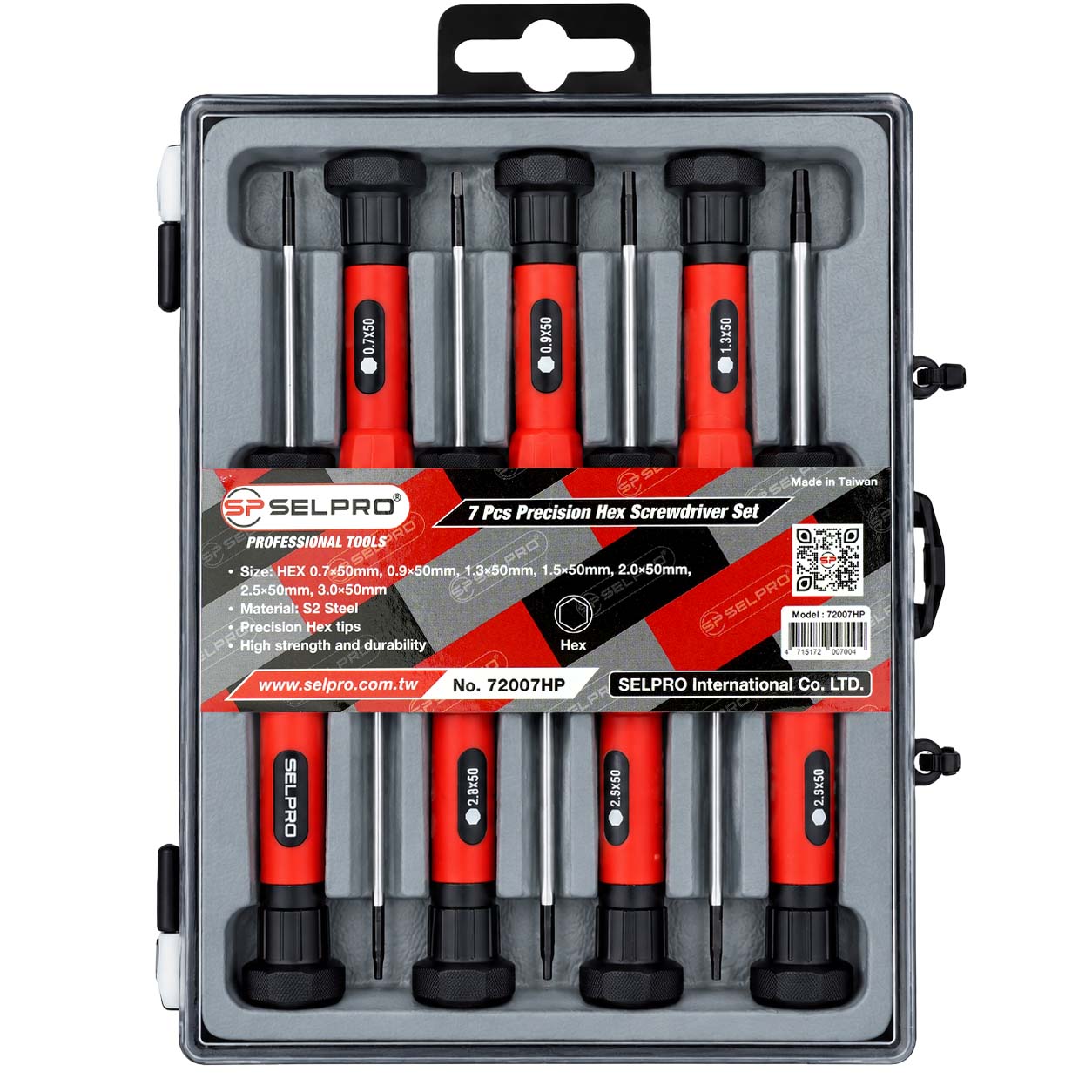 7 Pcs S2 Precision Screrwdriver Set H0.7 to H3.