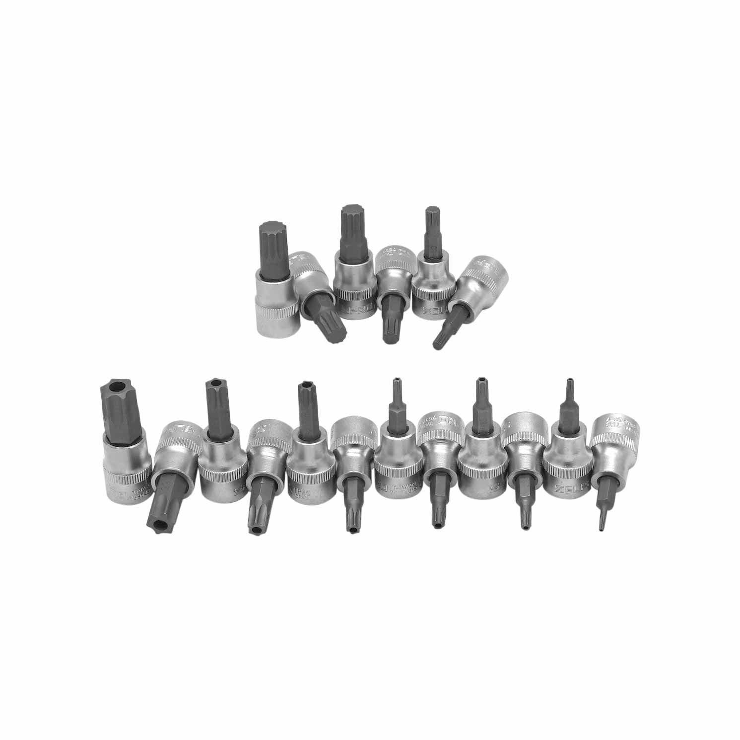 38 Pcs Star And Spline Socket Set.