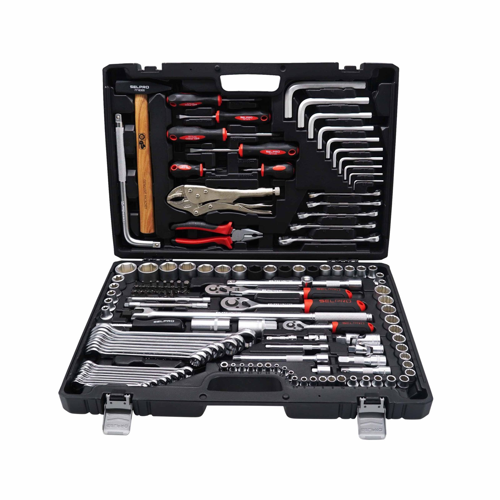 1/4" & 3/8" & 1/2" Dr. 142 Pcs Tool Socket Set 6PT & 12PT