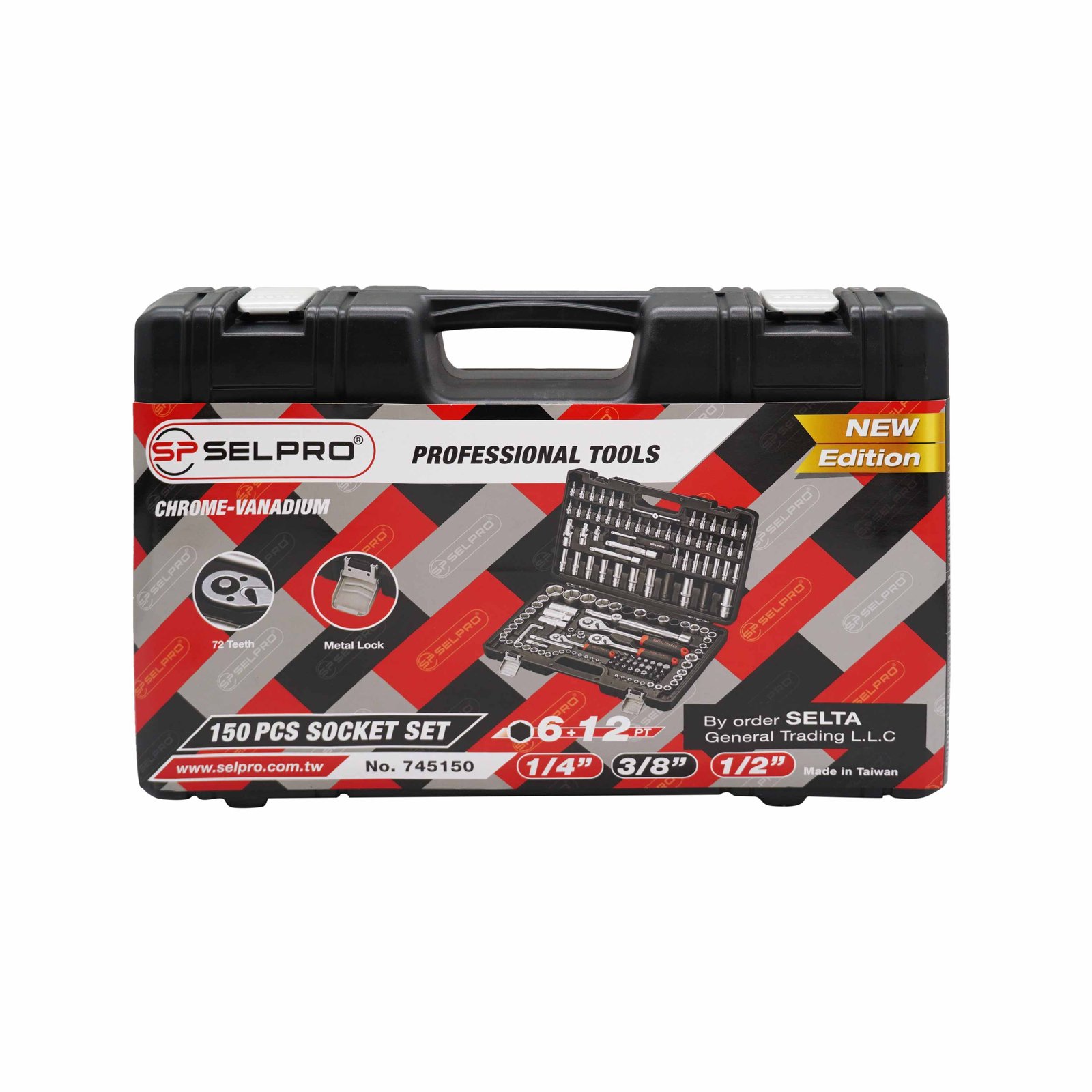 1/4" & 3/8" & 1/2" Dr. 150 Pcs Socket Set.