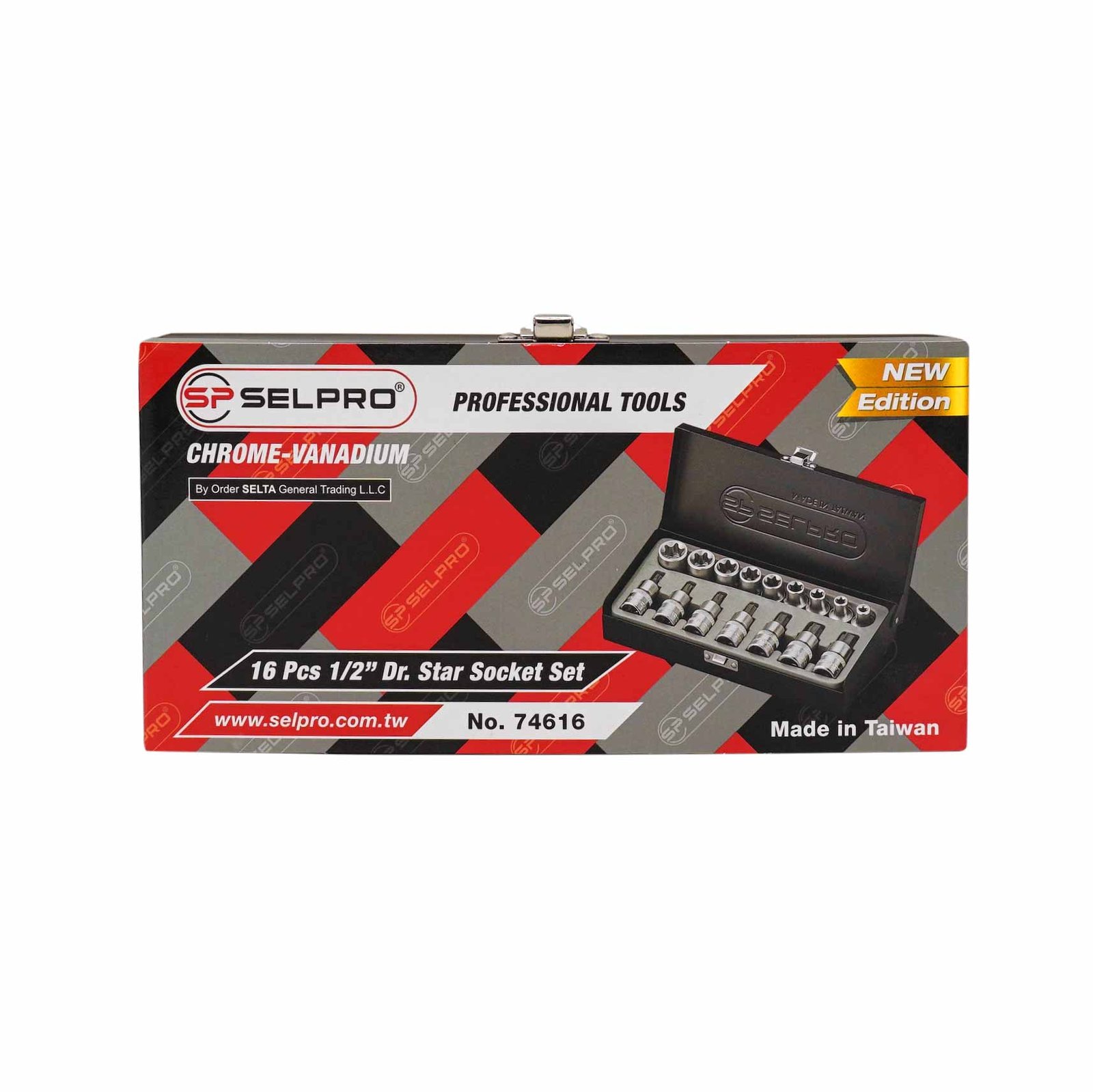 1/2" Dr. 16 Pcs Star E Bit Socket Set.