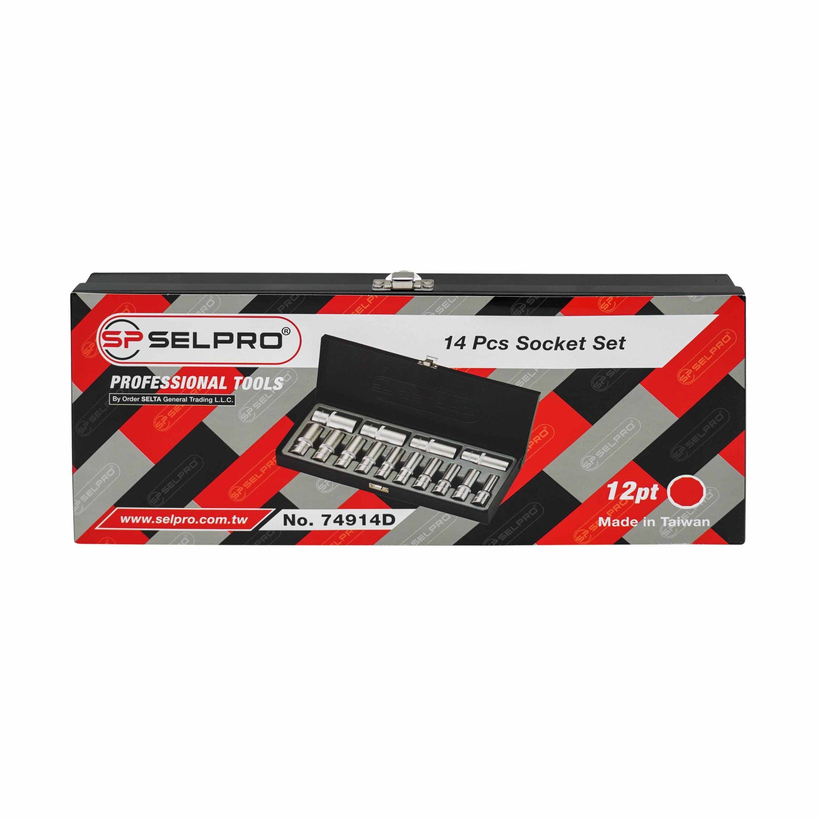 14 Pcs 1/2" Dr. (Deep) Socket Set 12PT.