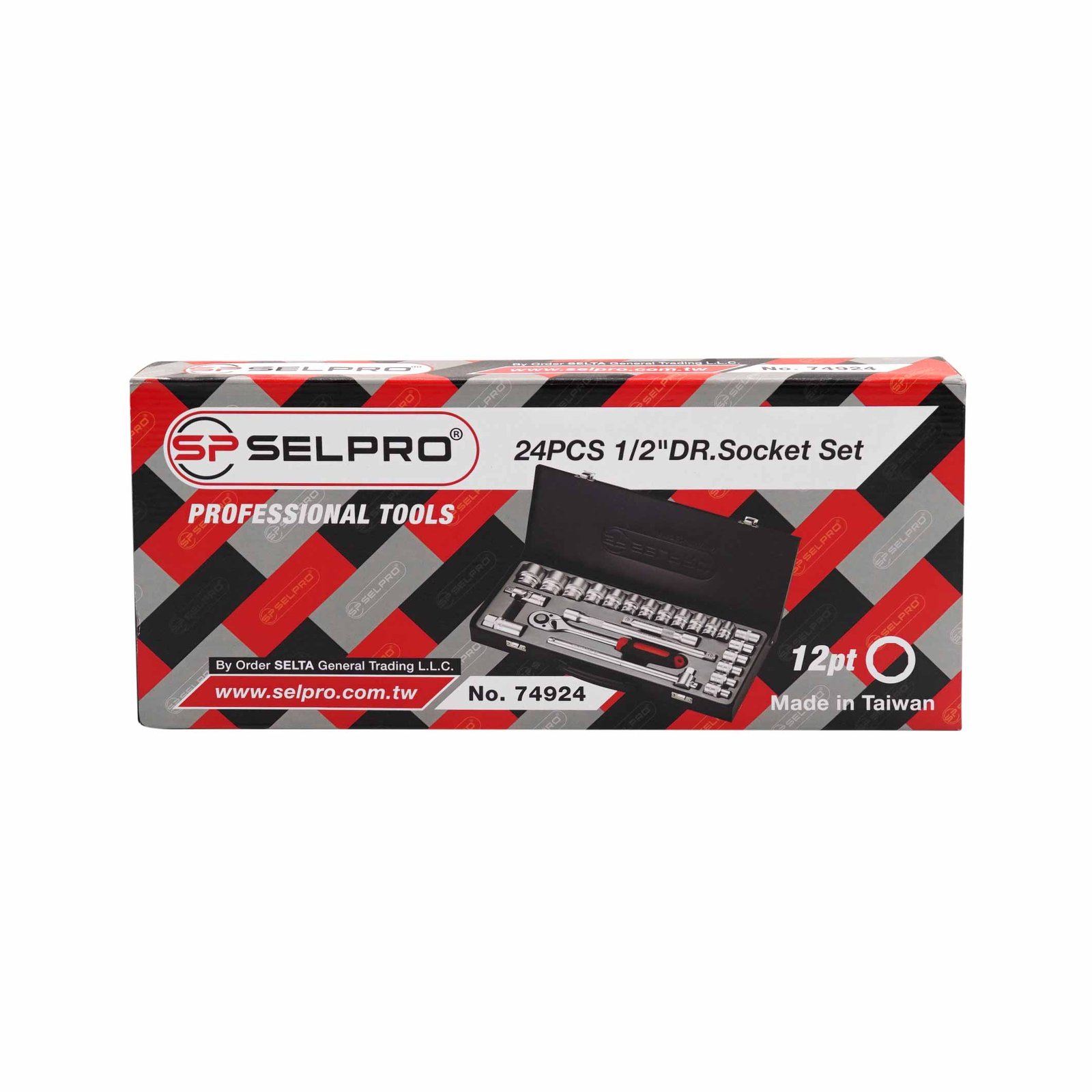 1/2" Dr. 24 Pcs Socket Set 12PT