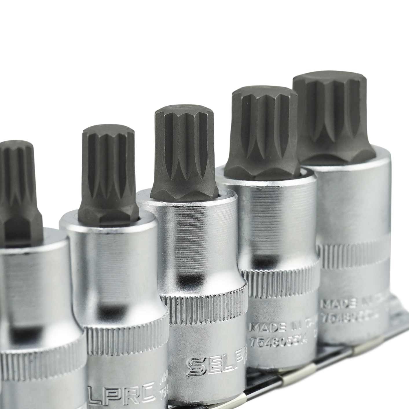 7 Pcs 1/2" Dr. Spline Bit Socket Set