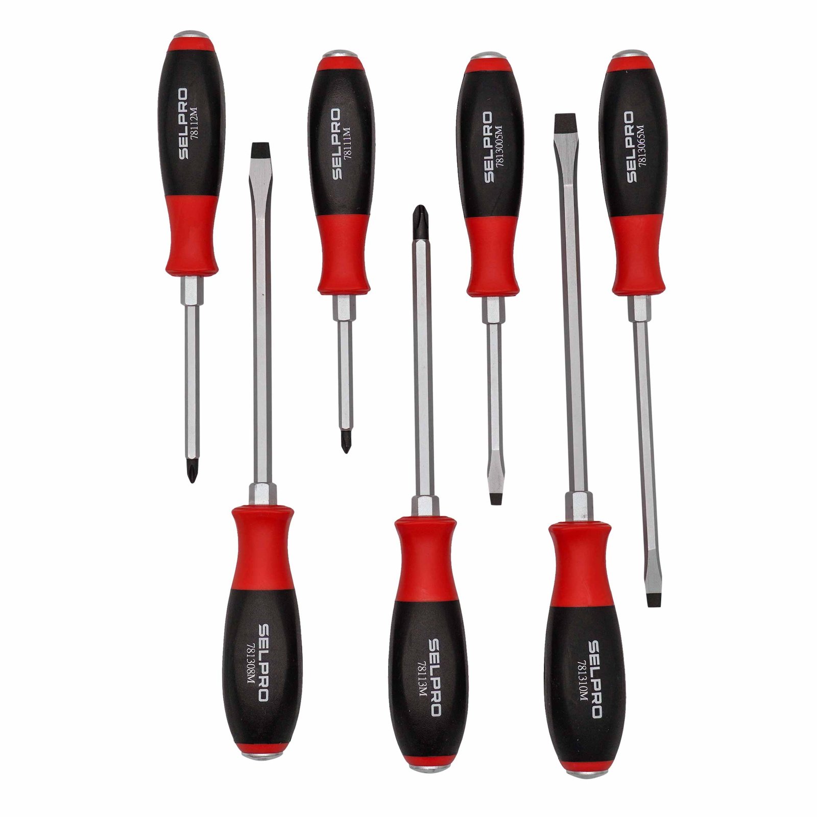 8 Pcs Hammerin Phillips & Slotted Screwdriver Set.