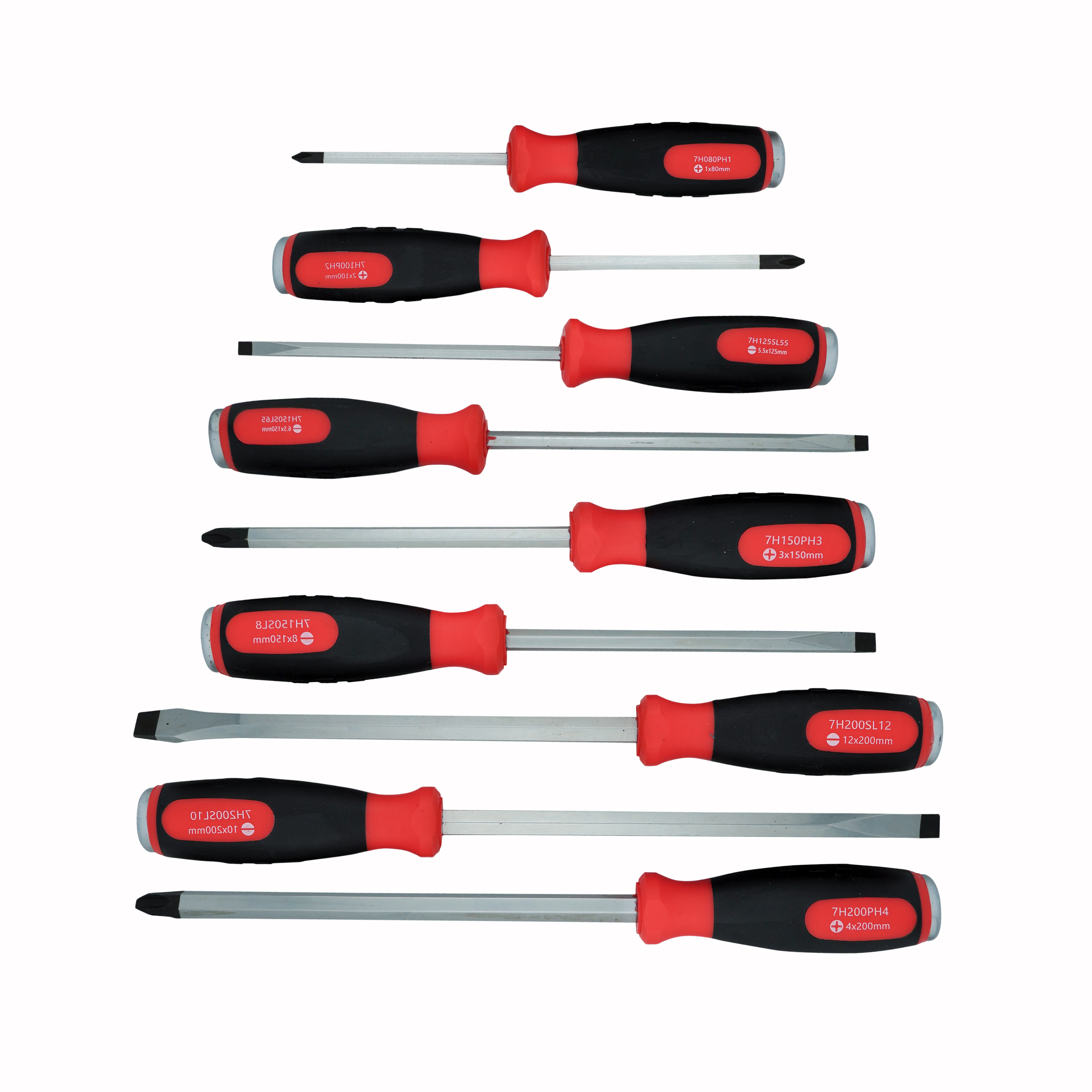 10 Pcs S2 Hammering ScrewDriver Set.