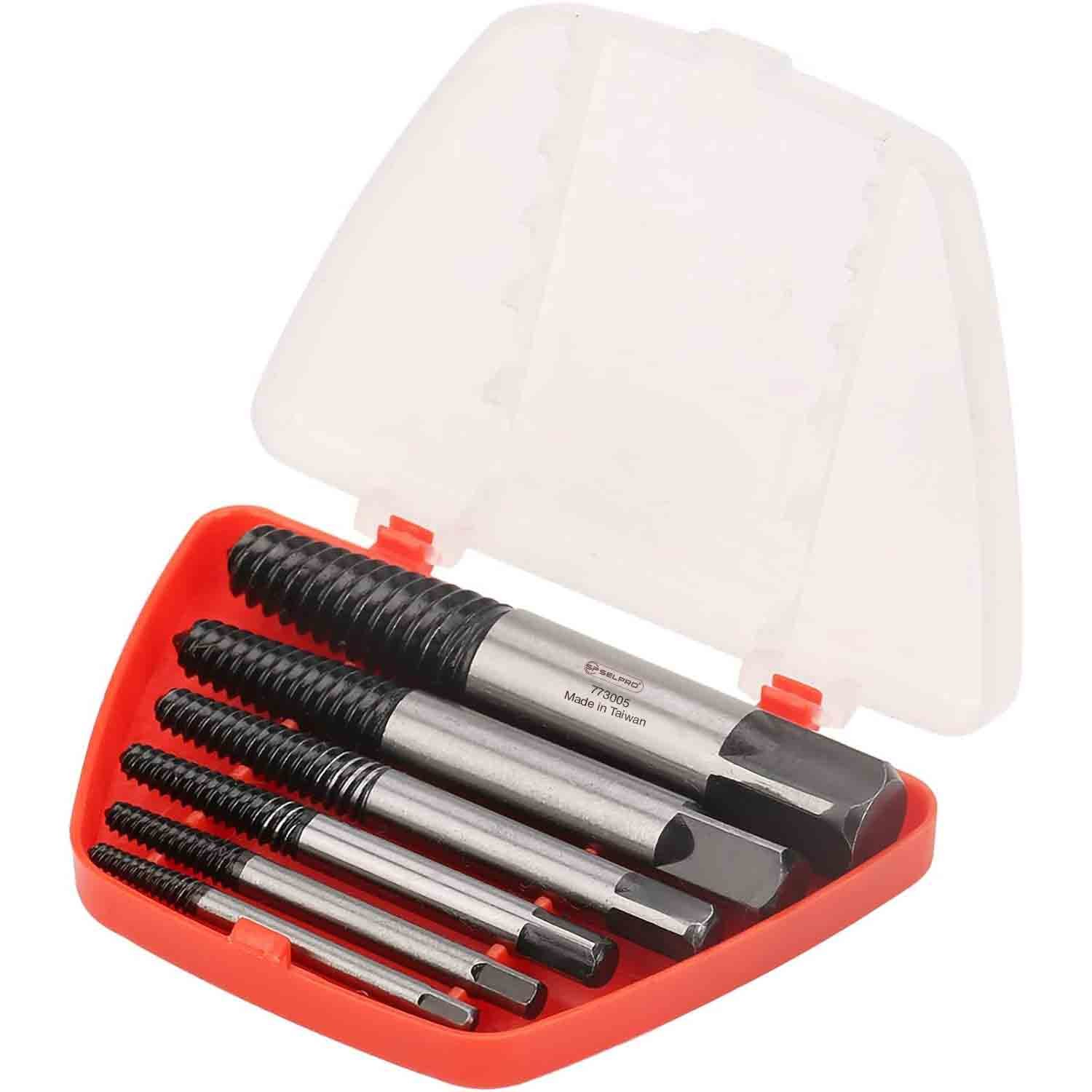 Screw Extractor Set Broken Bolt and Damaged Screw Remover.