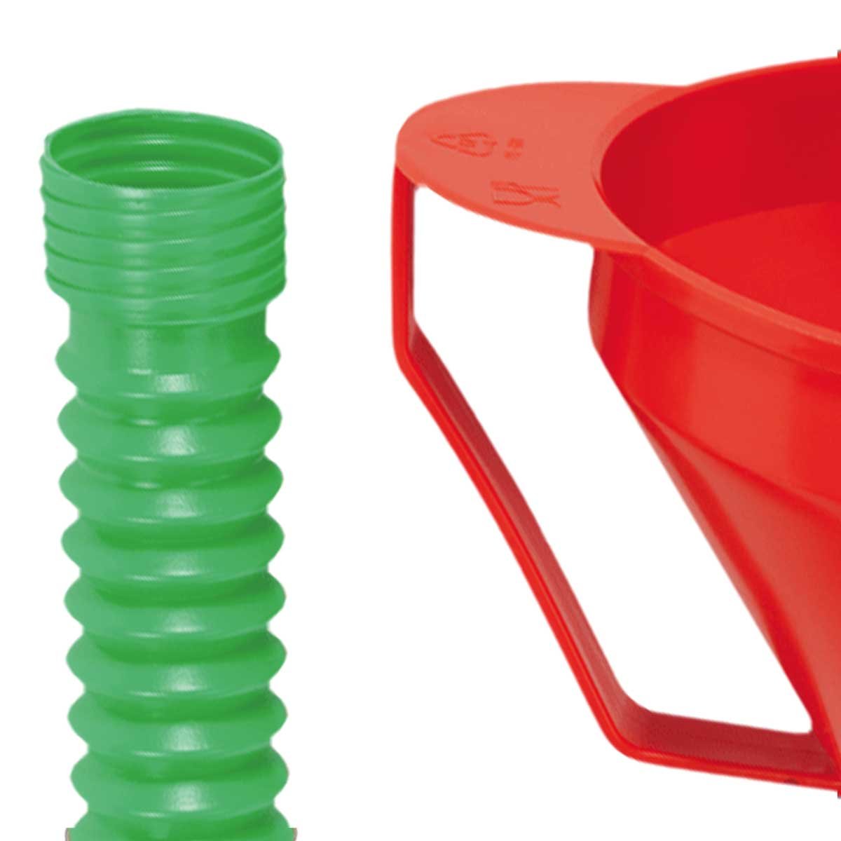 Funnel With Flexible Movable Hose 3 in One Function Orange.