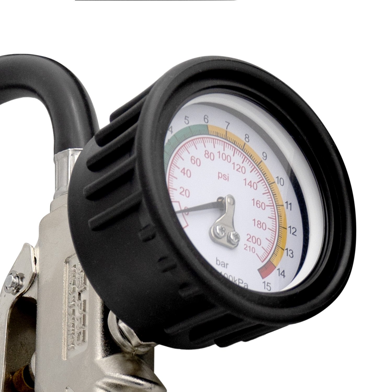 6" Dual Chuck Tire Pressure Gauge 3 in 1