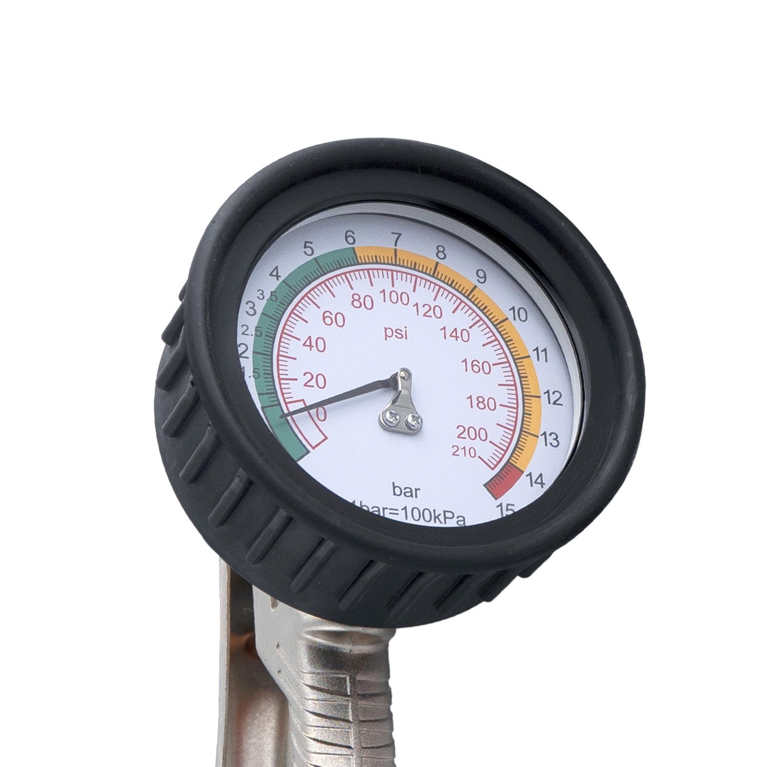 8" Dual Chuck Tire Pressure Gauge 3 in 1