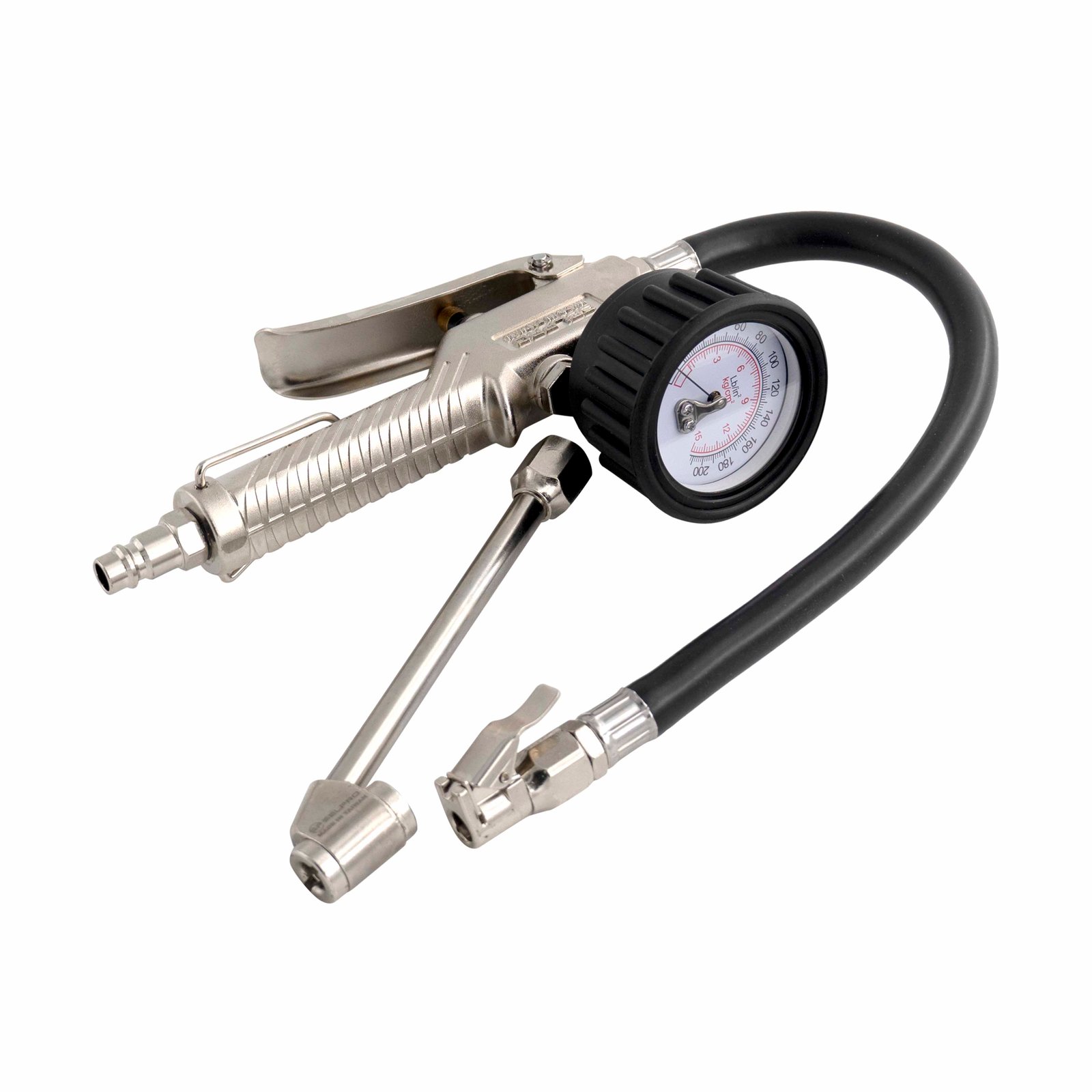 3 Function Tire Pressure Gauge 30cm Hose