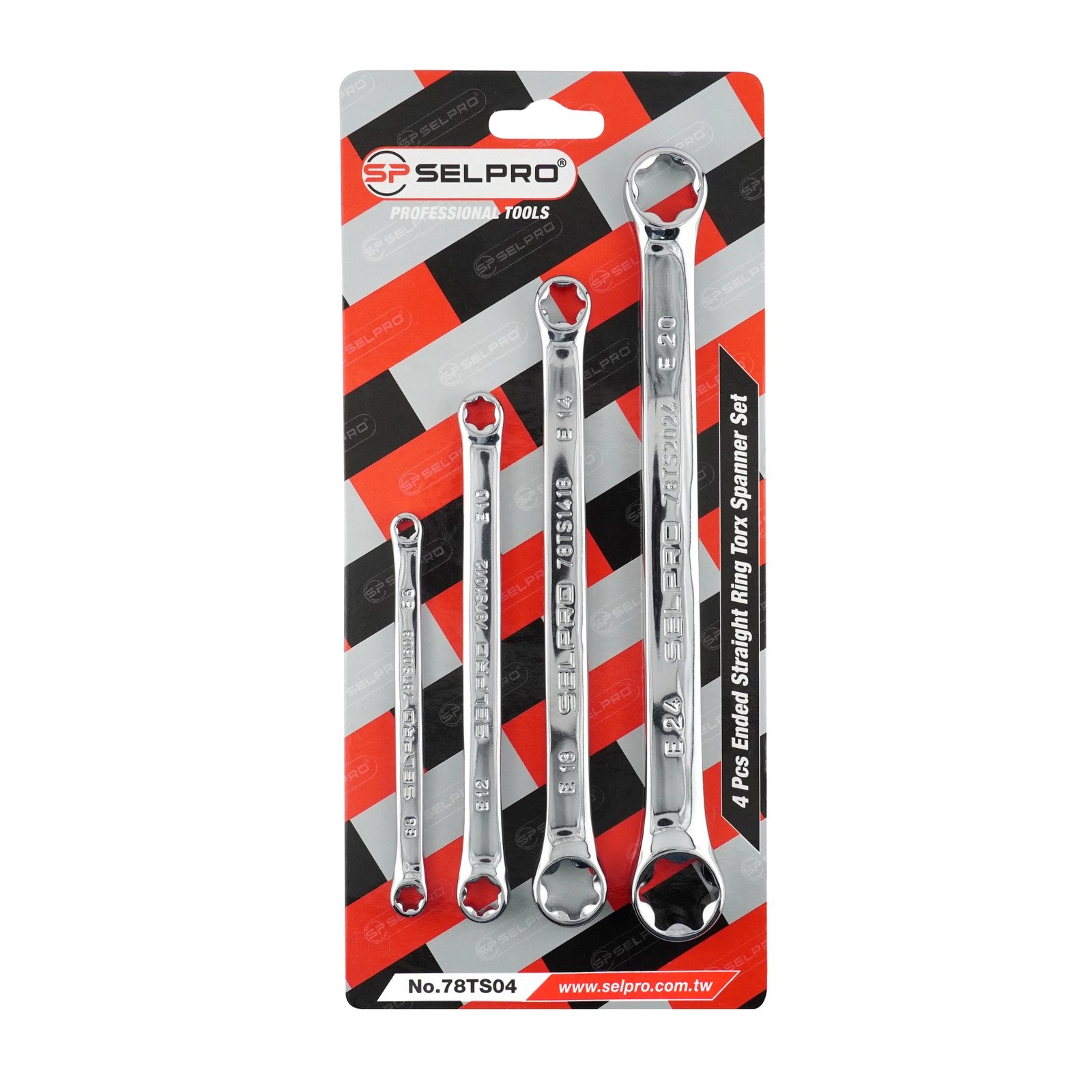 4 Pcs Double End Torx Spanner Set E6xE8 To E20xE24