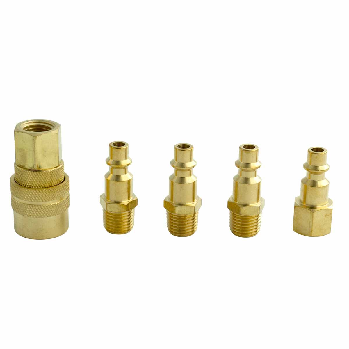 5 Pcs Solid Brass Quick Coupler Connecter Set