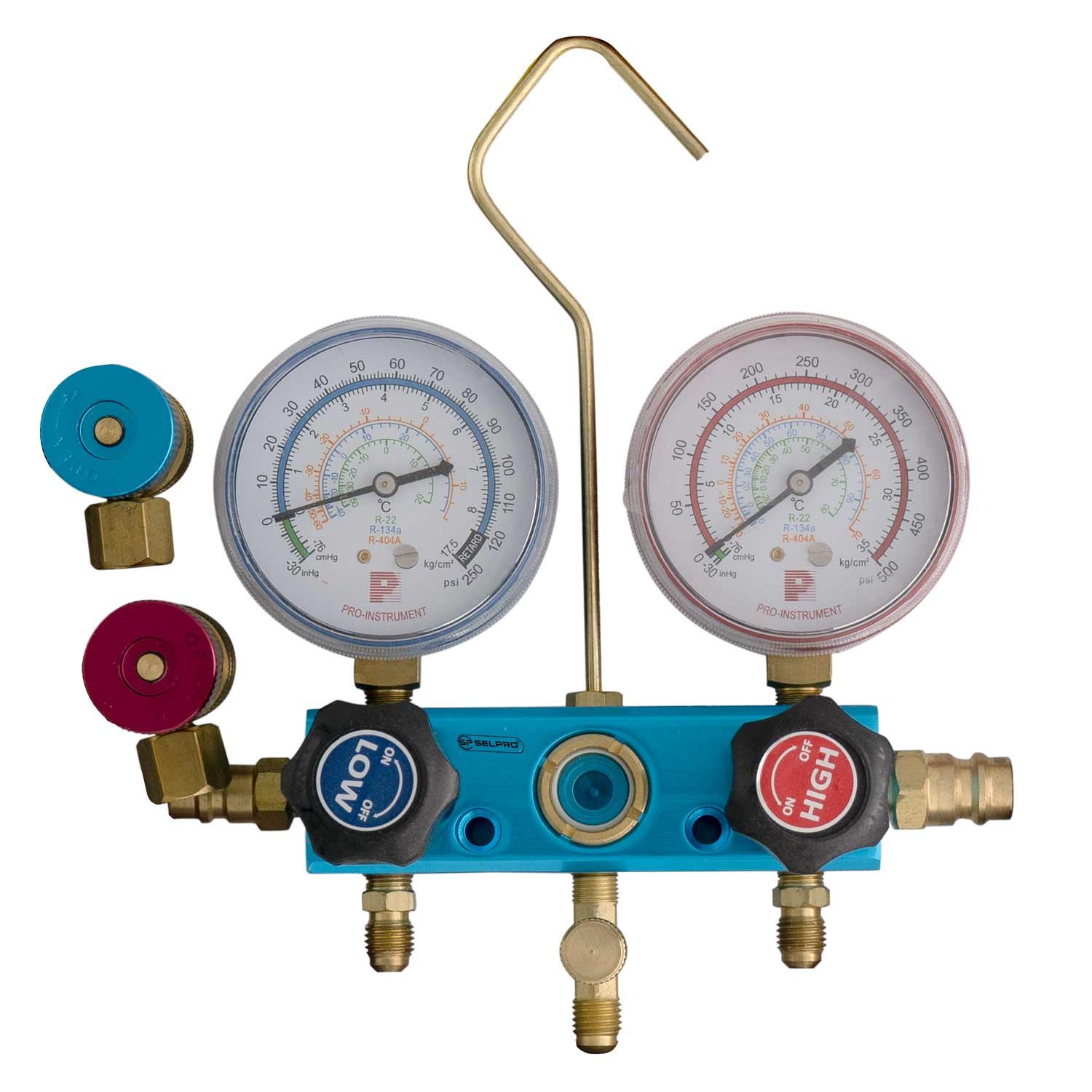 Manifold Testing Gauge Brass Fitting With Aluminum Body