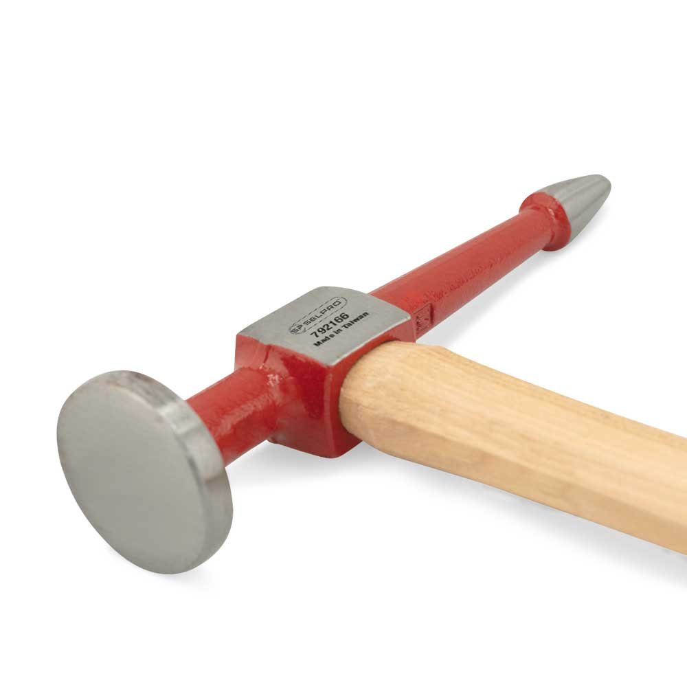Pointed Tip Pick and Finishing Hammer With Hickory Handle.
