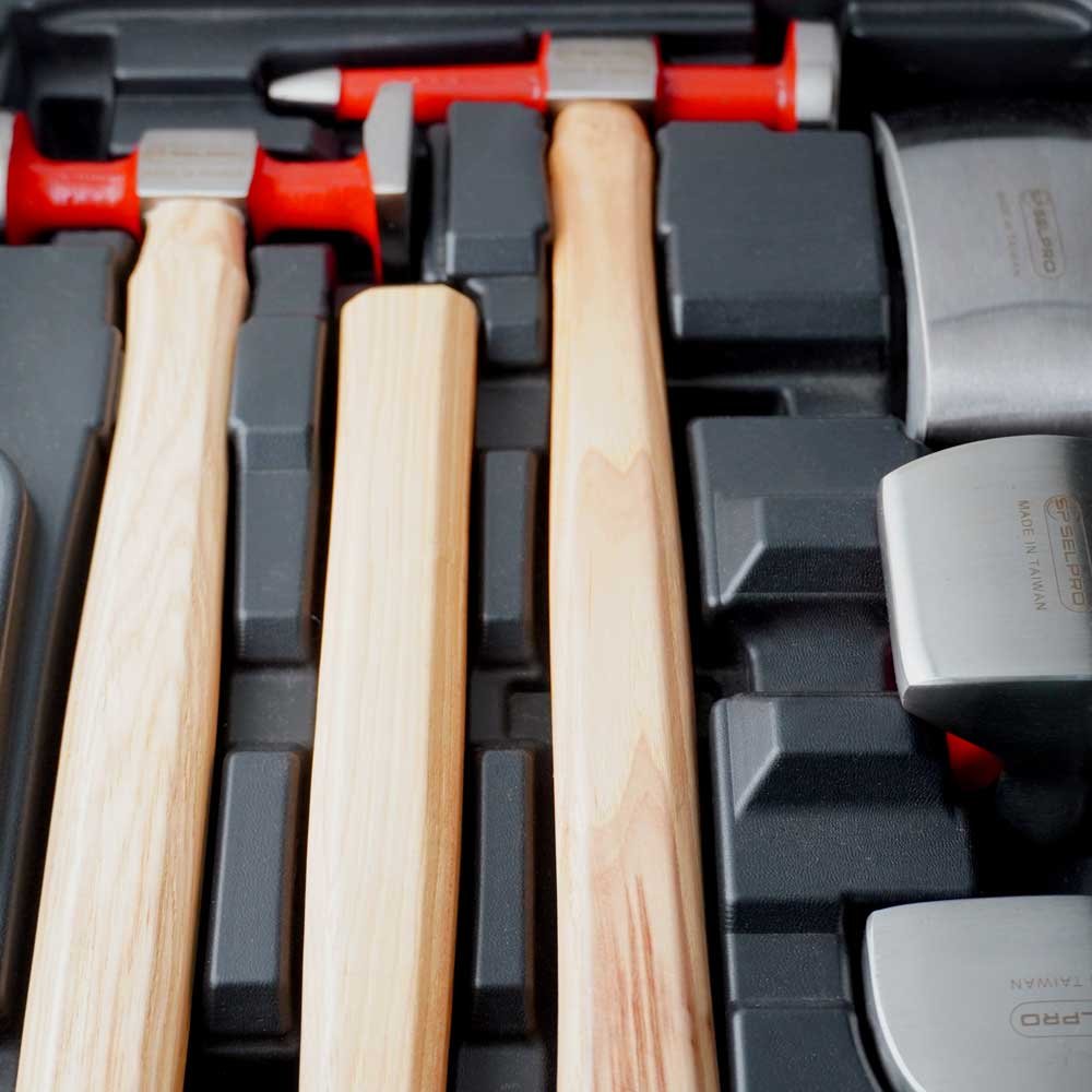 Auto Body Repair Tool Set Include Dolliess and Hammers.