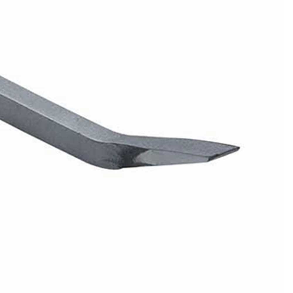 Jumbo Pry Bar Bent Tip Rugged firm grip designed plastic handle.