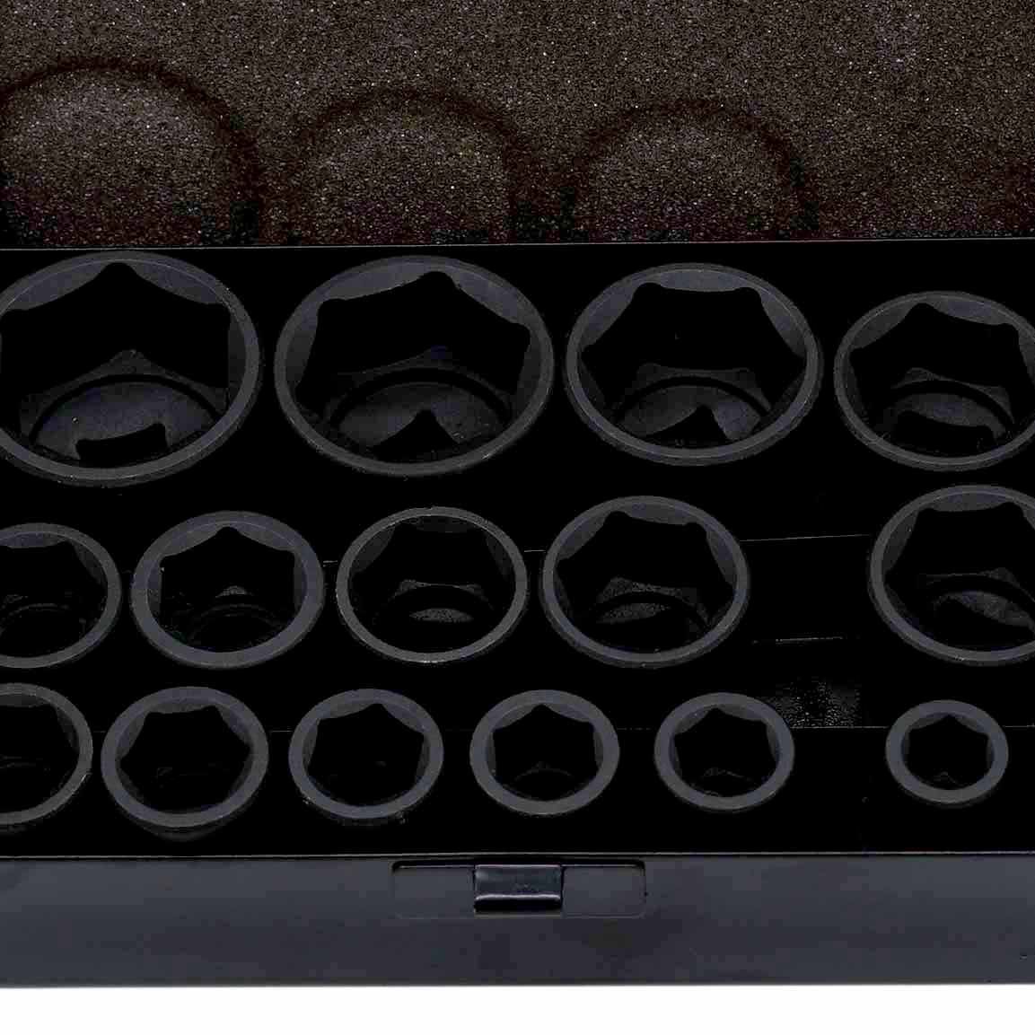 1/2" Dr. 15 Pcs Short Impact Socket Set