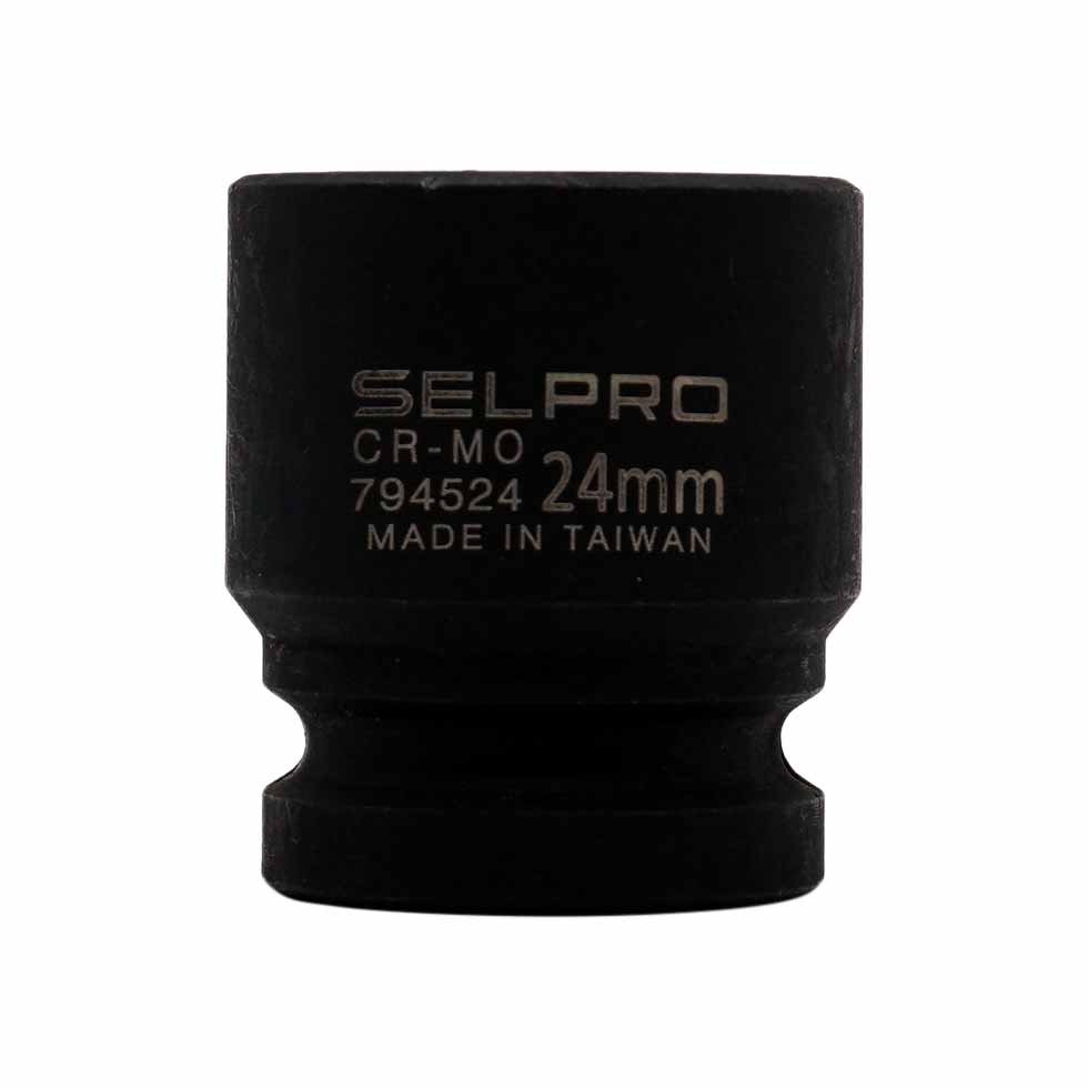 1/2" Dr. Short Chrome Socket 6PT.