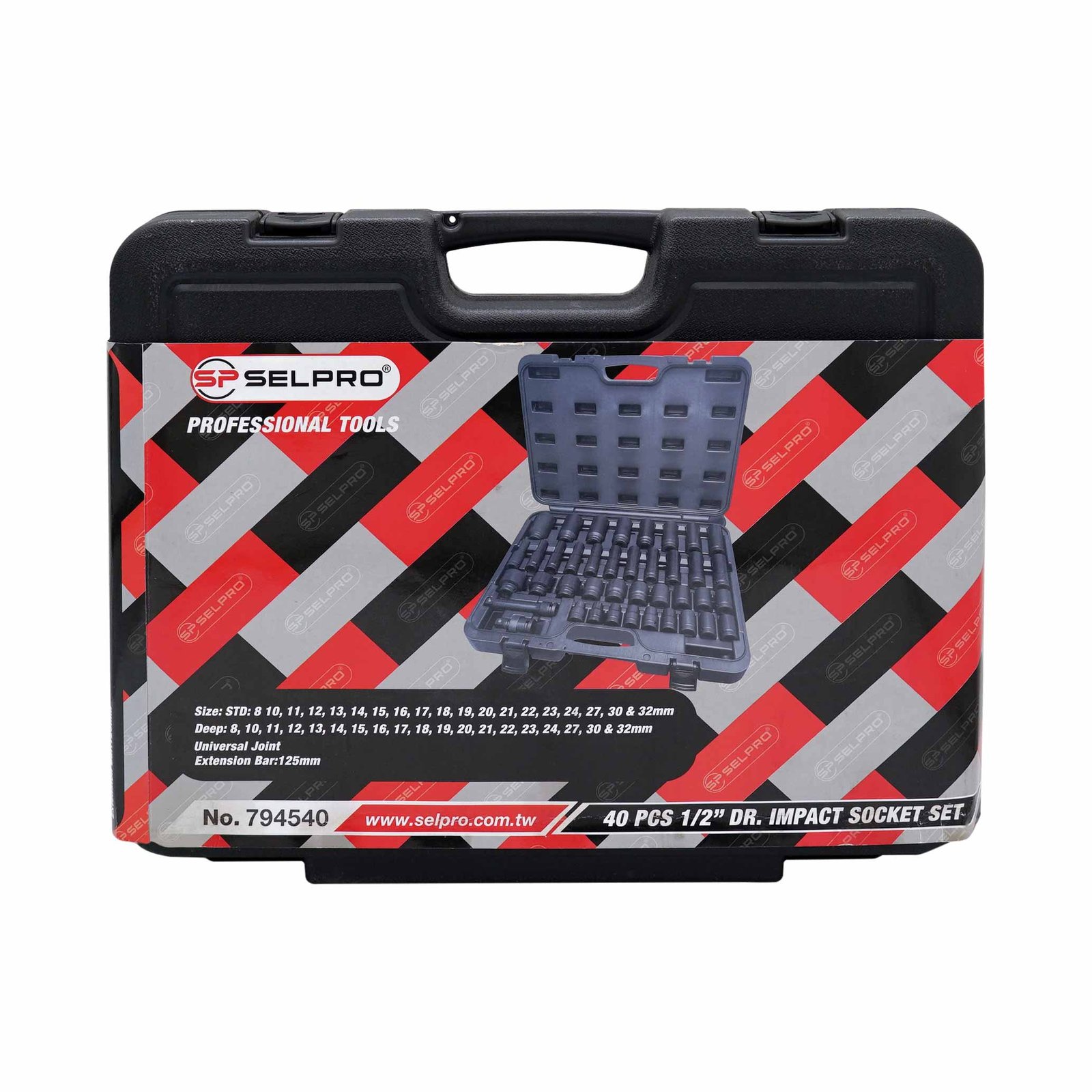 1/2" Dr. 40 Pcs Short &amp; Deep Impact Socket Set