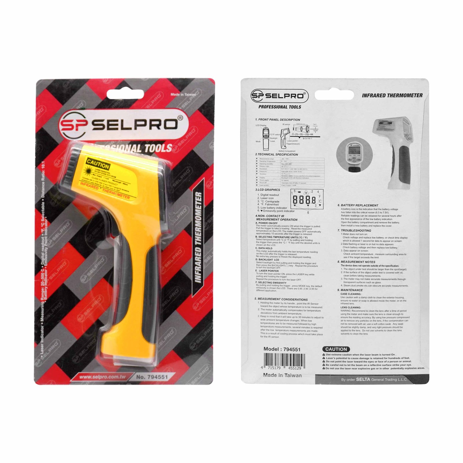 Infrared Thermometer Digital Temperature Gun.