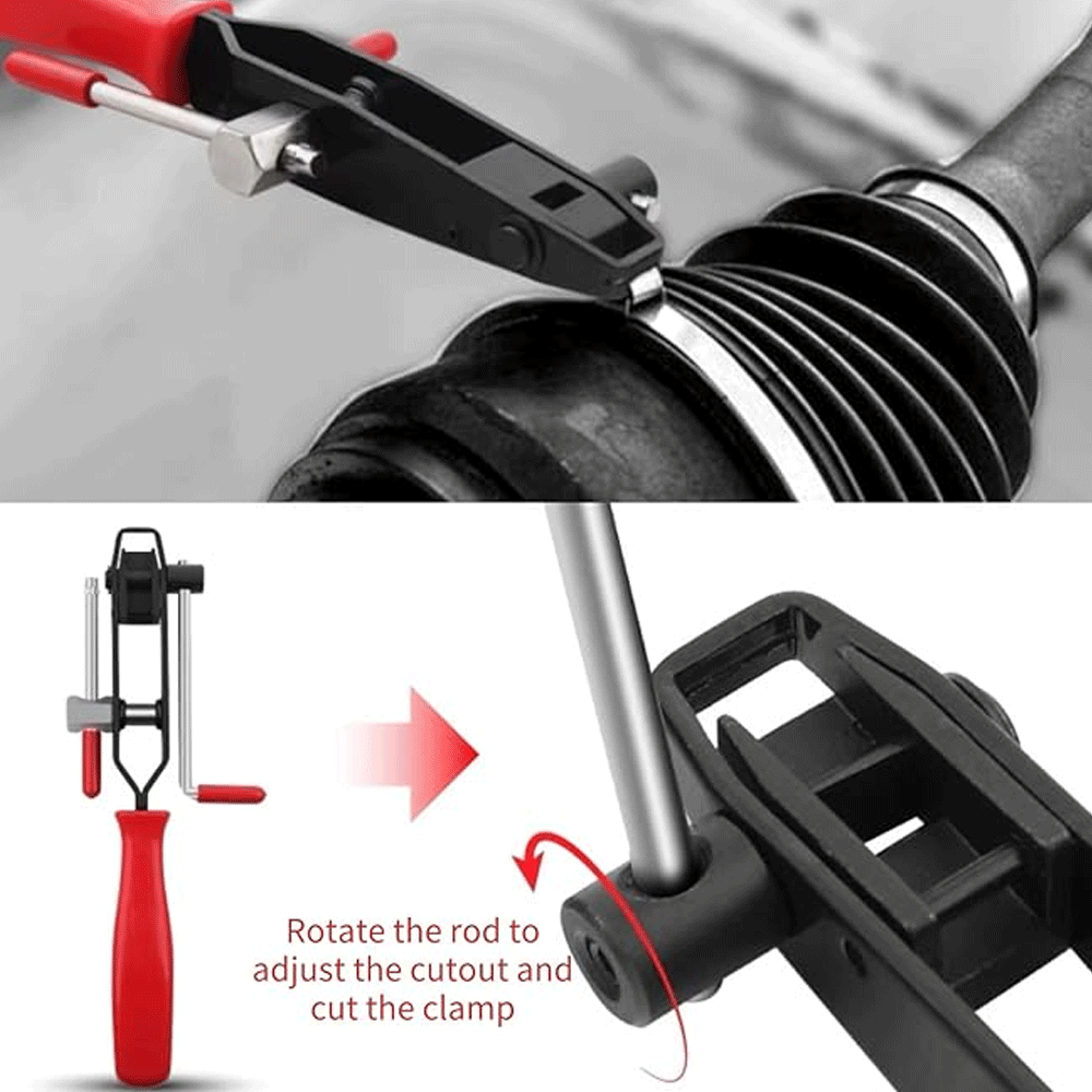 C.V. Joint Clamp Banding Tool with Cutter Tightening Wrench.