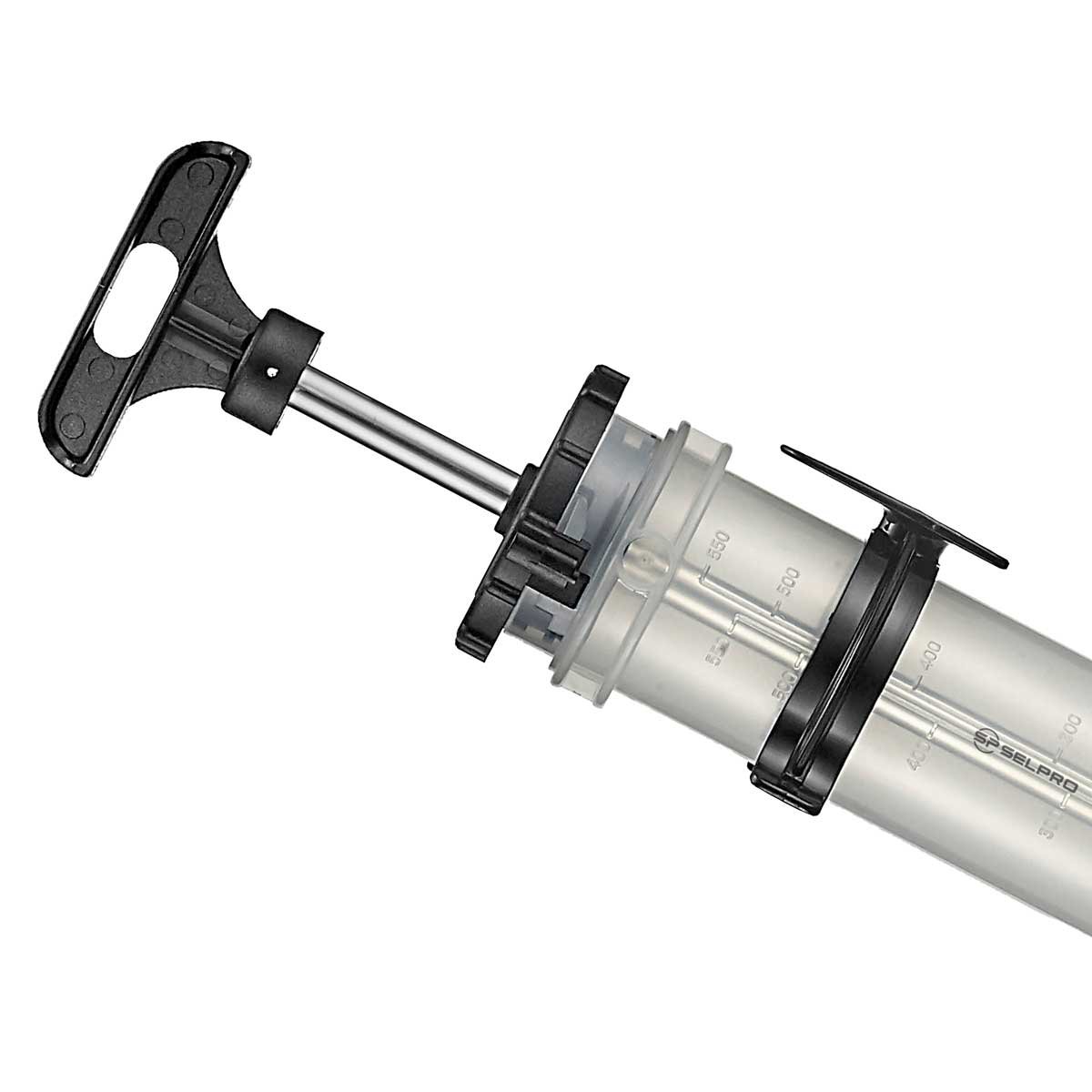 Hand Operated Fluid Syringe Smooth Suction Action.