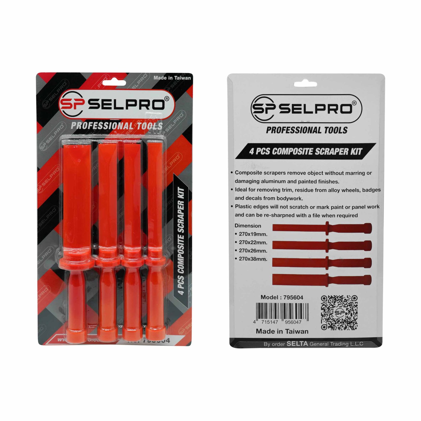 4 Pcs Composite ScraperKit