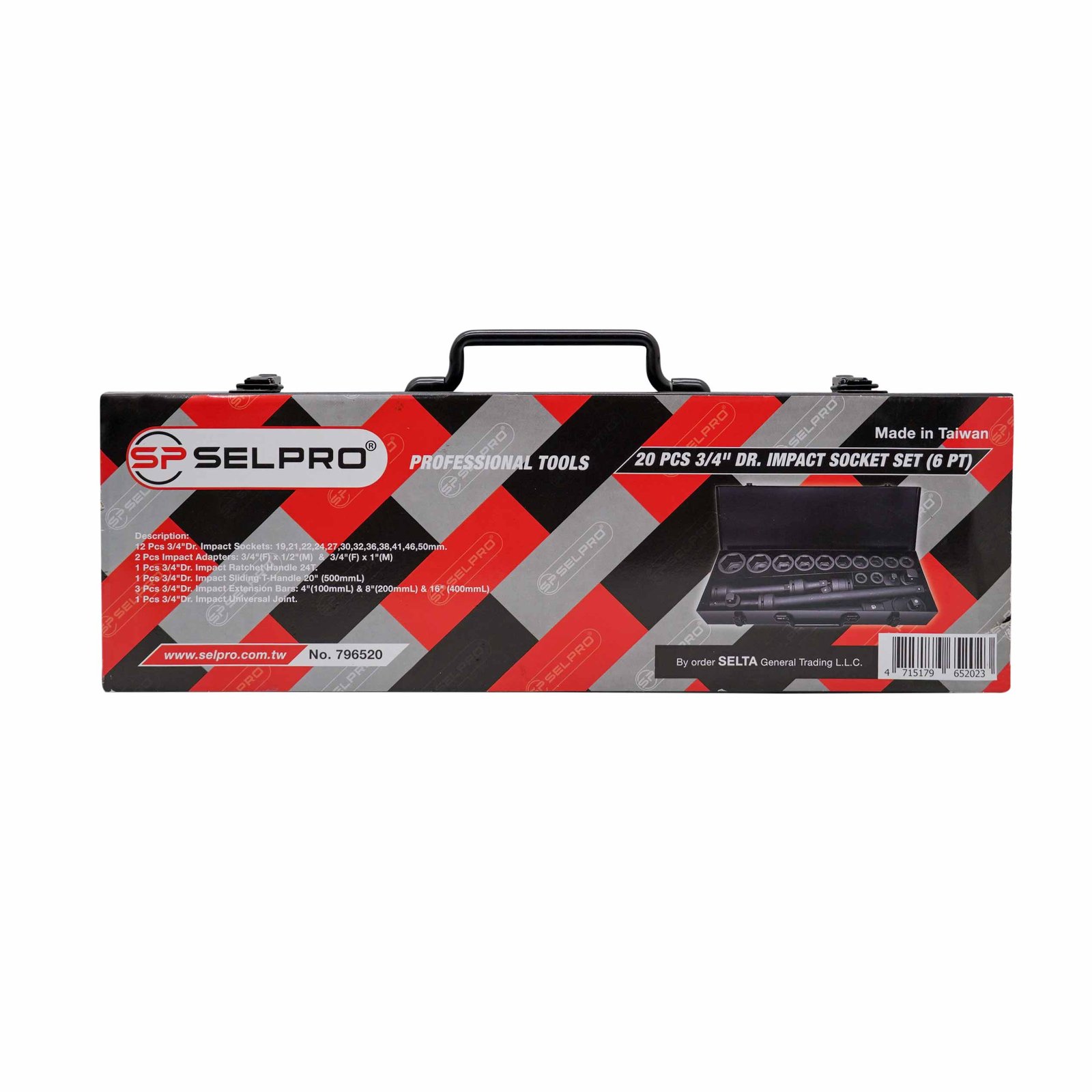 3/4" Dr. 20 Pcs Impact Socket Set 6PT.