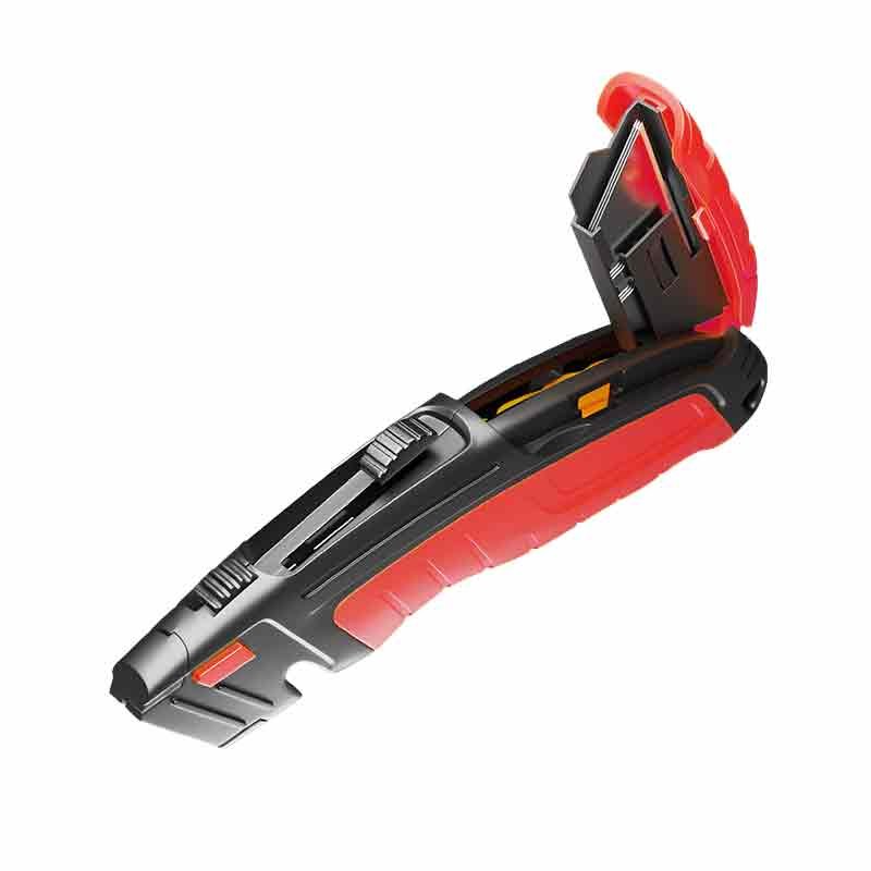 Retractable Folding Utility Knife with Push Button H/D
