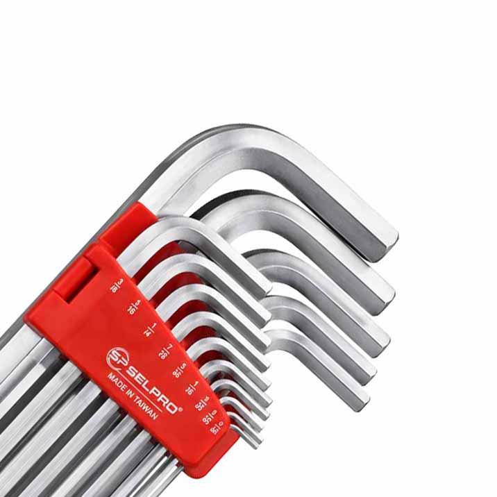 13 Pcs S2 Jumbo Extra Long Hex L-Key Set, 5/64 to 3/4” (INCH SIZE)