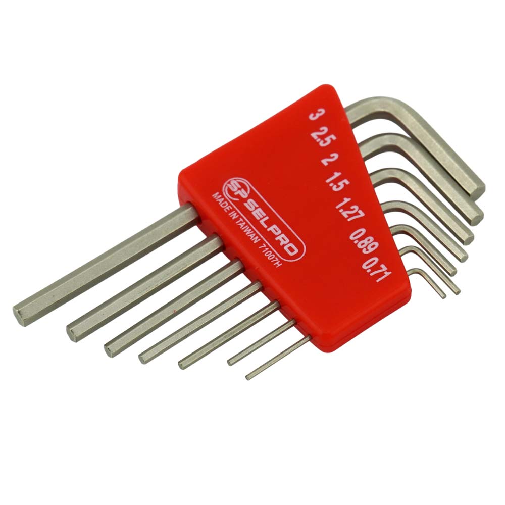 7 Pcs Hex L-Key Set 0.75-3mm.