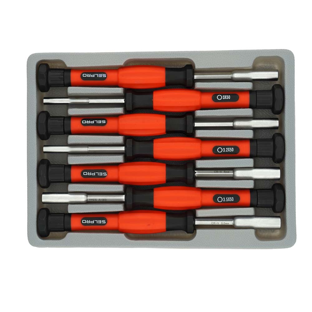 7 Pcs Precision Nut Driver Set 3 to 5.5mm.