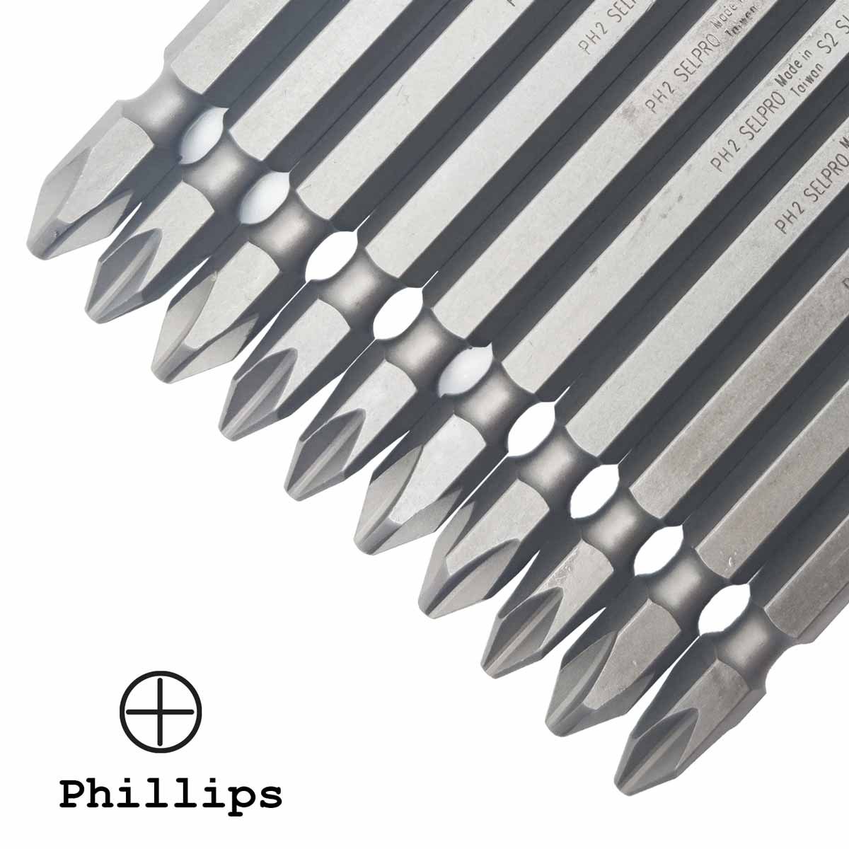 1/4" Double Side Power Bit S2 PH2-SL6