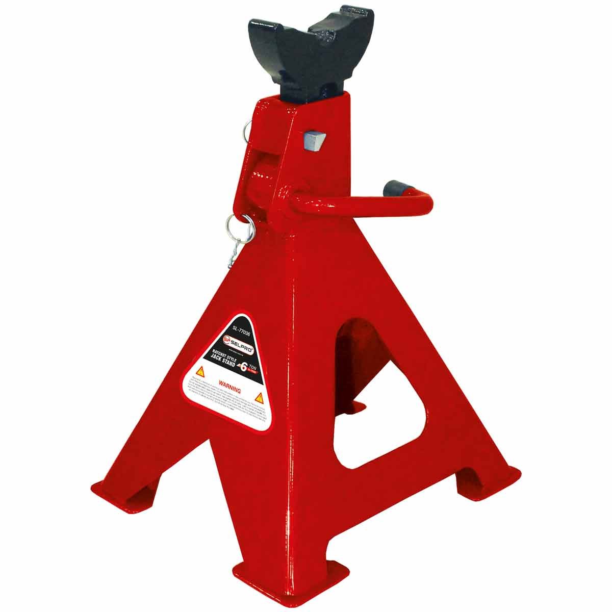 6 Ton Ratchet Style Jack Stand 2 Pcs Set With Safety Pin