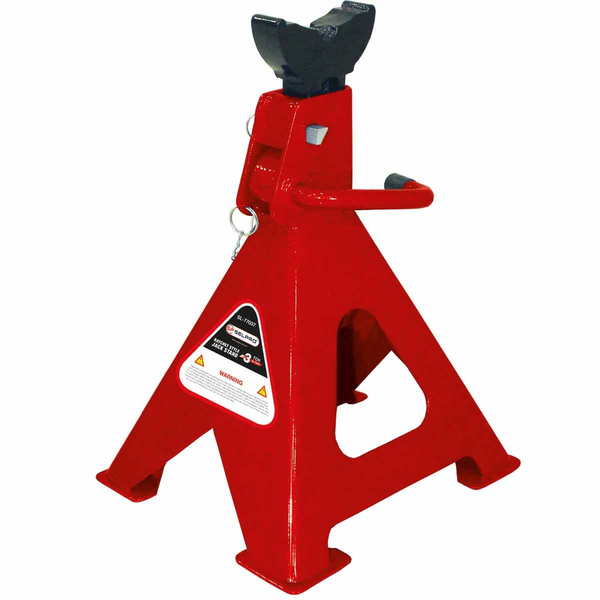 3 Ton Ratchet Style Jack Stand 2 Pcs Set With Safety Pin