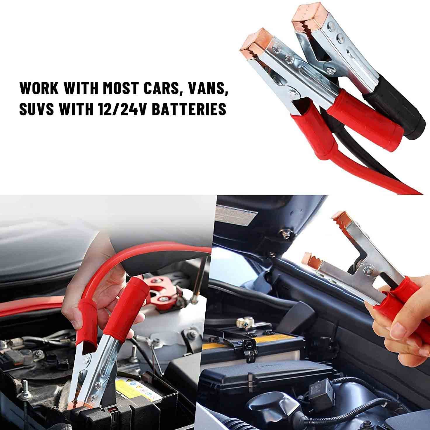 Battery Booster Jumper Cable For Start Dead Battery.